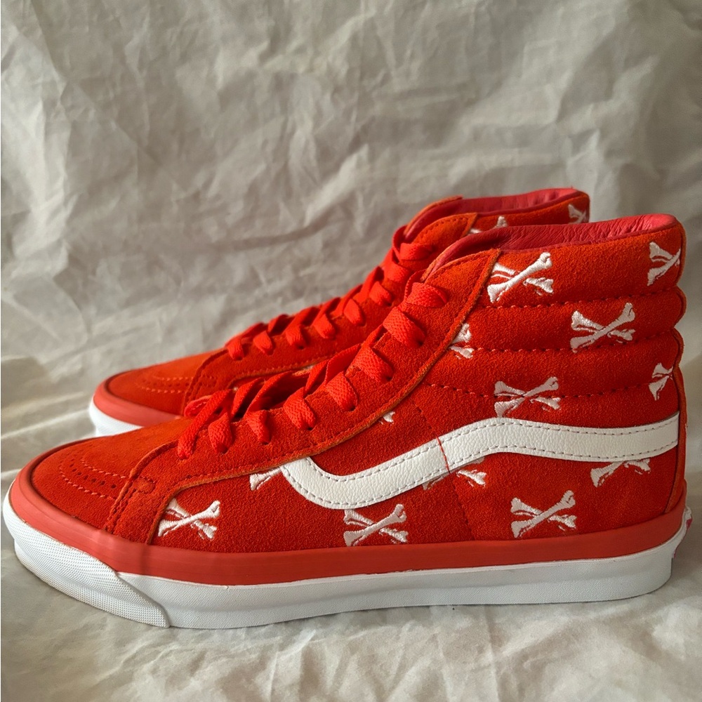 NWOT Wtaps x Vans OG Sk8 Hi LX Bones Orange Size 8.5 VN0A4BVB20Q